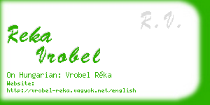 reka vrobel business card